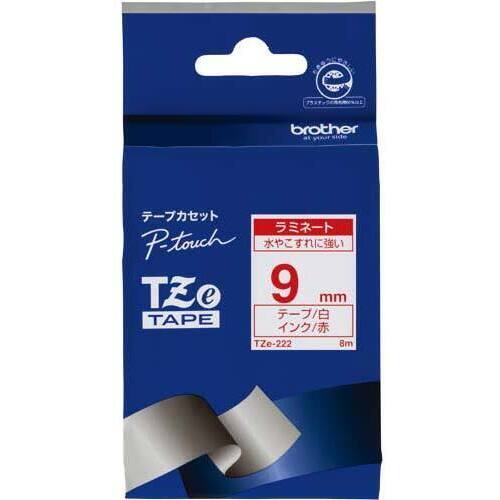 ピータッチＴＺｅテープ　白　赤文字　９ｍｍ幅【お取り寄せ品】６営業日以内届