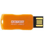 ＵＳＢ２．０　回転式フラッシュメモリ　１６ＧＢ　ＡＤ－ＵＣＴ　オレンジ　■お取り寄せ品