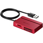 ＵＳＢ２．０　マルチカードリーダー／ライター　スタンダードモデル　レッド　■２営業日内届