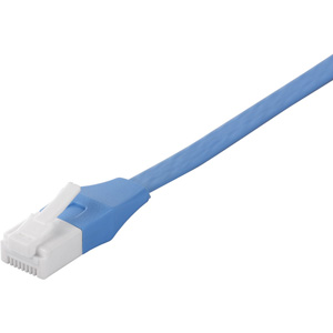 Ｃａｔ６Ａ　ツメの折れないＬＡＮケーブル　フラット　ストレート　２０ｍ　ブルー　■お取り寄せ品