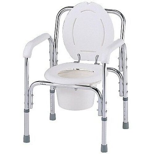 デラックスアルミ製便器椅子　５３０×４５５×７２０～８２０ｍｍ　８５００　０－６６３－０１