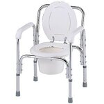 デラックスアルミ製便器椅子　５３０×４５５×７２０～８２０ｍｍ　８５００　０－６６３－０１