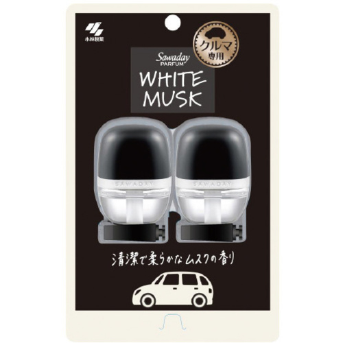 サワデークルマ用クリップ　パルファムホワイトムスク　１箱（２個入）　【お取り寄せ品】７営業日以内届