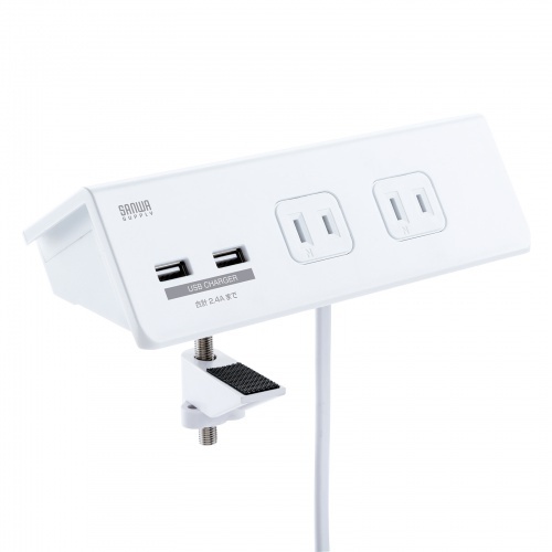 クランプ固定式タップ（ホワイト）　ＴＡＰ－Ｂ１０５Ｕ－３ＷＮ　■お取り寄せ品