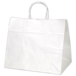 手提げバッグ　１０Ｐ白無地　幅広小