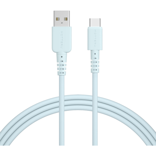 ＭＯＴＴＥＲＵ　ＵＳＢ　Ｔｙｐｅ－Ａ　ｔｏ　Ｔｙｐｅ－Ｃシリコンケーブル　２ｍ　パウダーブルー　２年保証　■お取り寄せ品