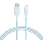 ＭＯＴＴＥＲＵ　ＵＳＢ　Ｔｙｐｅ－Ａ　ｔｏ　Ｔｙｐｅ－Ｃシリコンケーブル　２ｍ　パウダーブルー　２年保証　■お取り寄せ品