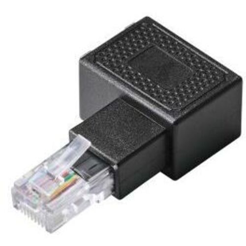 ＲＪ４５中継コネクタ／Ｃａｔ５ｅ対応／Ｌ字／右向き／ＵＴＰ／ブラック　ＬＤ－ＲＪ４５Ｕ５ＥＬＲＢＫ　■お取り寄せ品