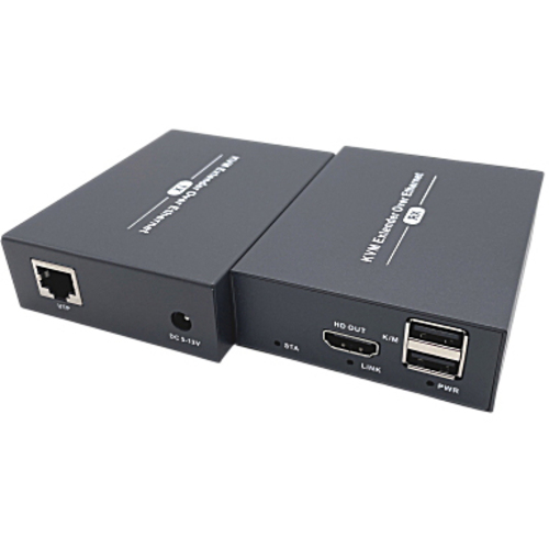 ＬＡＮケーブル利用ＨＤＭＩモニタＫＶＭエクステンダー／最大３００ｍ（送受信器セット）　■お取り寄せ品
