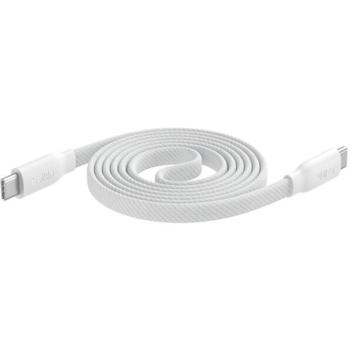 ＵＳＢ－Ｃ　ｔｏ　Ｃ　編組ケーブル　フラット　２４０Ｗ　１Ｍ　ホワイト　ＣＡＢ０２７ｑｃ１ＭＷＨ　■お取り寄せ品