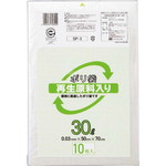 再生原料入りポリ袋　低密度　３０Ｌ　１０枚×１０