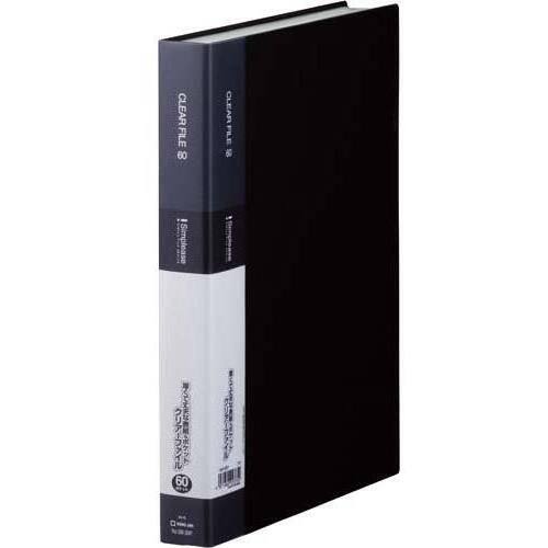 シンプリーズクリアーファイル　固定式　Ａ４　縦　６０Ｐ　黒　６冊