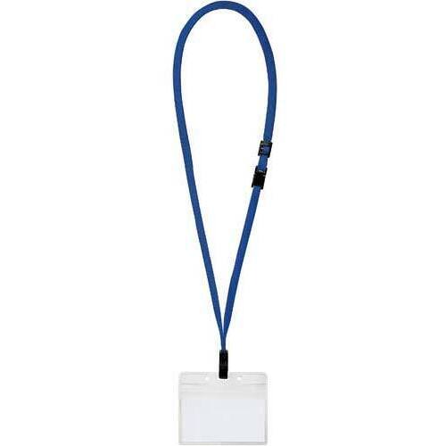 ソフト吊り下げ名札（名刺サイズ防水）　青　１０個