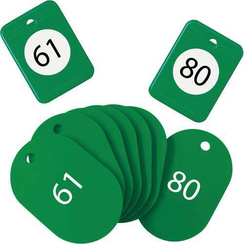 クロークチケット　６１－８０番　緑　【お取り寄せ品】８営業日以内届