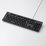 有線キーボード／メンブレン式／フルサイズ／ブラック　ＴＫ－ＦＣＭ１０４ＢＫ　■２営業日内届