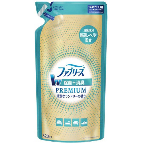 ファブリーズＷ除菌Ｐランドリー　詰替３２０ｍｌ&times;４