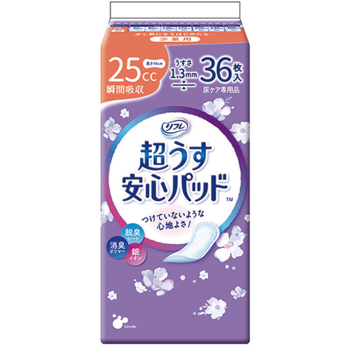 リフレ　超うす安心パッド　２５ｍＬ　３６枚入　１８４０１　●ご注文は２個から
