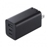 ＵＳＢ　ＰＤ対応ＡＣ充電器（ＰＤ６５Ｗ・Ｃ×２＋Ａ×１）　ＡＣＡ－ＰＤ９５ＢＫ　■お取り寄せ品