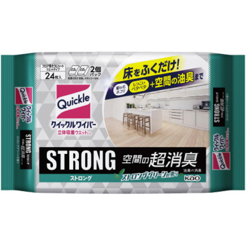 クイックル立体吸着ＷＳ　ストロング　消臭ＥＸ２４枚