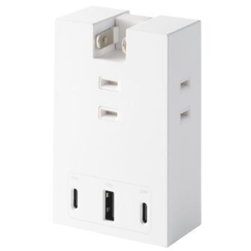 ＵＳＢタップ／ＵＳＢ－Ｃｘ２／ＵＳＢ－Ａｘ１／ＡＣｘ３／２０Ｗ／直挿し　Ｔ－Ｕ０７－３ＡＣ２ＷＨ　■お取り寄せ品