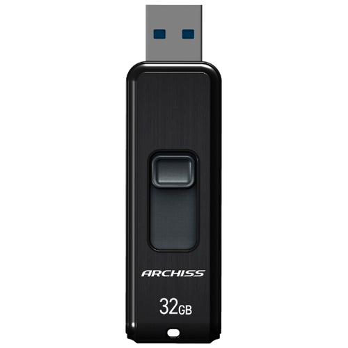 ＵＳＢ３．２（Ｇｅｎ１）　フラッシュメモリ　３２ＧＢ　スライド式　ブラック　ＡＳ－０３２ＧＵ３－ＰＳＢ　■お取り寄せ品