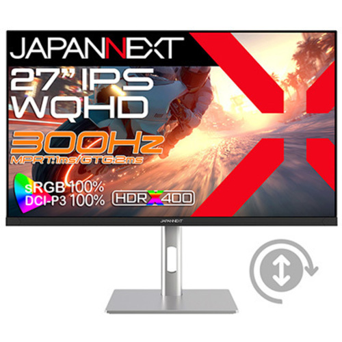 ゲーミングディスプレイ　２７型／２５６０×１４４０／ブラック　ＪＮ－ＩＰＳ２７Ｇ３００Ｑ－ＨＳＰ　■２営業日内届