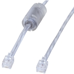 コア付シールドツイストモジュラーケーブル（シルバー・０．２ｍ）　ＴＥＬ－ＦＳＴ－０２Ｎ２　■お取り寄せ品