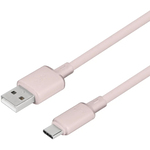 ＵＳＢケーブル／Ａ－Ｃ／シースルー／１．２ｍ／ローズピンク　ＯＷＬ－ＣＢＳ１ＭＩＮＡＣ１２－ＰＫ　■お取り寄せ品
