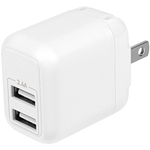 ＡＣ／ＵＳＢ充電器／最大１２Ｗ／２ポート／コンパクト／ホワイト　ＯＷＬ－ＡＣ１２ＷＡ２－ＲＷＨ　■お取り寄せ品