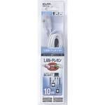 ＴＥＬ／ＬＡＮ兼用フラットケーブル　ＣＡＴ６　１０ｍ　ＴＥＷ－Ｆ１００　■お取り寄せ品