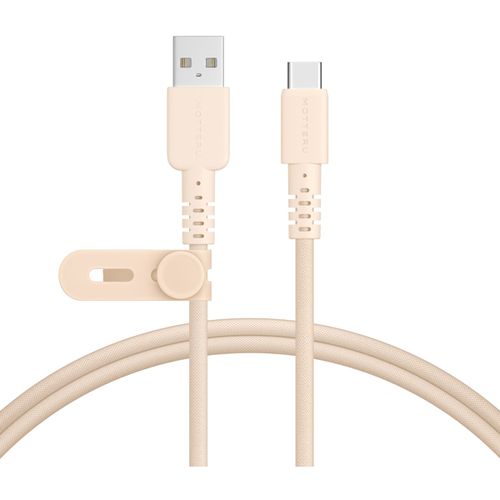 ＭＯＴＴＥＲＵ　編込シリコンケーブル　ＵＳＢ－Ａ／Ｃ　１ｍ　ミルクコーヒー　ＭＯＴ－ＮＬＡＣ１００－ＢＧ　■お取り寄せ品