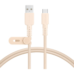 ＭＯＴＴＥＲＵ　編込シリコンケーブル　ＵＳＢ－Ａ／Ｃ　１ｍ　ミルクコーヒー　ＭＯＴ－ＮＬＡＣ１００－ＢＧ　■お取り寄せ品