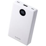 モバイルバッテリー／半固体Ｌｉ電池／１００００ｍＡｈ／ホワイト　ＤＥ－Ｃ８６－１００００ＷＨ　■お取り寄せ品
