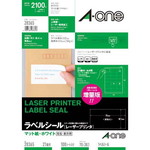 紙ラベル　レーザー用　Ａ４　２１面上下余白１００枚