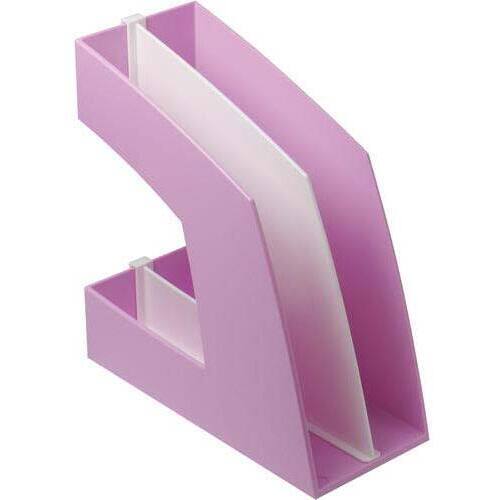 ファイルボックス（仕切板付）Ａ４縦　ピンク　１０個