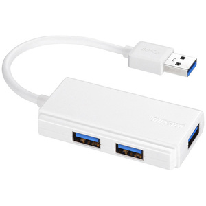 ＵＳＢ３．０　バスパワー　３ポート　ハブ　ホワイト　ＢＳＨ３Ｕ１００Ｕ３ＷＨ　■２営業日内届