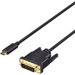 ディスプレイ変換ケーブル　ＵＳＢ　Ｔｙｐｅ－Ｃ　－　ＤＶＩ　１ｍ　ブラック　ＢＤＣＤＶ１０ＢＫ　■お取り寄せ品