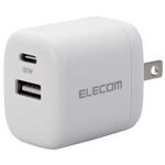 ＡＣ充電器／３０Ｗ／ＵＳＢ－Ｃ１ポート／ＵＳＢ－Ａ１ポート／ホワイト　ＭＰＡ－ＡＣＣＰ３０ＷＨ　■２営業日内届