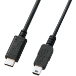 ＵＳＢ２．０　Ｔｙｐｅ　Ｃ－ｍｉｎｉＢケーブル（１ｍ・ブラック）　ＫＵ－ＣＭＢ１０　■お取り寄せ品