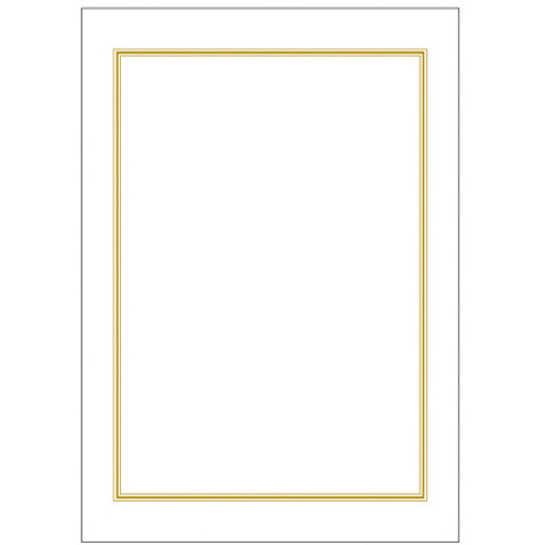 ＯＡ辞令用紙　三重枠　Ａ４　１００枚箱入　【お取り寄せ品】８営業日以内届