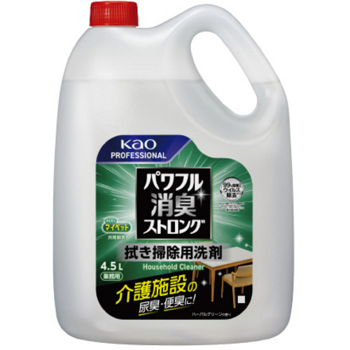 パワフル消臭ストロング　拭き掃除用洗剤４．５Ｌ&times;４