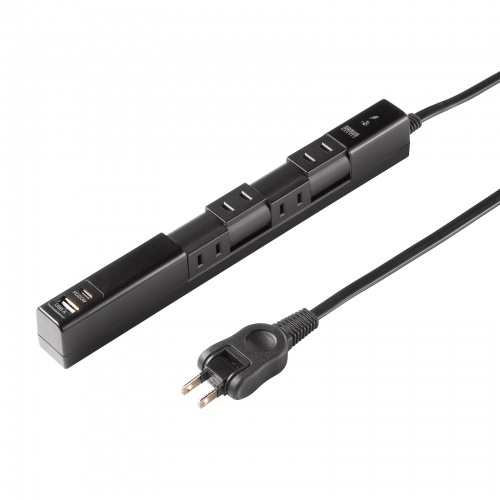 回転タップ（ＡＣ４個口＋Ｔｙｐｅ－Ｃ＋ＵＳＢ－Ａ・ＰＤ２０Ｗ・ブラック）　ＴＡＰ－Ｂ１１３ＵＣ－２ＢＫ　■お取り寄せ品