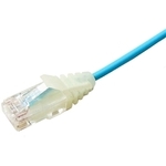 カテゴリ６　スリム（細径）ケーブル　撚り線　ストレート　水色　３ｍ　Ｃ６Ｓ－ＳＬＩＭ－ＬＢ－０３　■お取り寄せ品