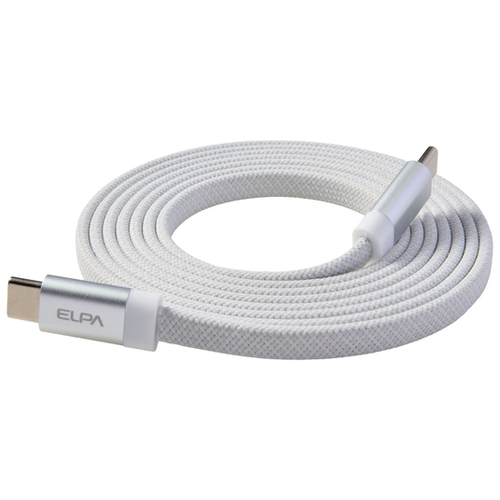 マグピタ　マグネットＵＳＢケーブル　平形　フラット　ＰＤ６０Ｗ　Ｃ　ｔｏ　Ｃ　１．５ｍ　ホワイト　■お取り寄せ品