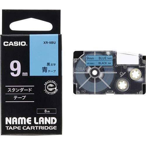 ネームランド　青色テープ　９ｍｍ　黒文字
