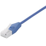 ツメの折れないＬＡＮケーブル　カテゴリー６　ストレート　スリム　０．５ｍ　ブルー　■お取り寄せ品