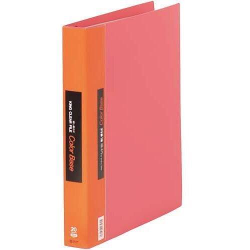 カラーベース差替式赤Ａ４縦背幅４０ｍｍ３０穴３冊