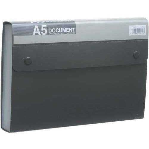 ドキュメントファイルエコノミーＡ５　１３Ｐ黒　５冊　【お取り寄せ品】６営業日以内届