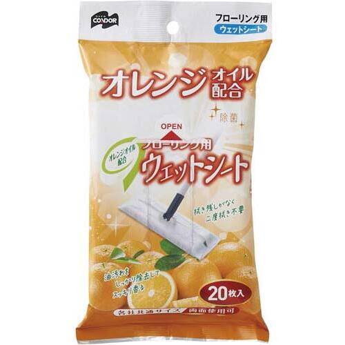Ｃ．フローリング用ウェットシート　オレンジ２０枚入　【お取り寄せ品】８営業日以内届