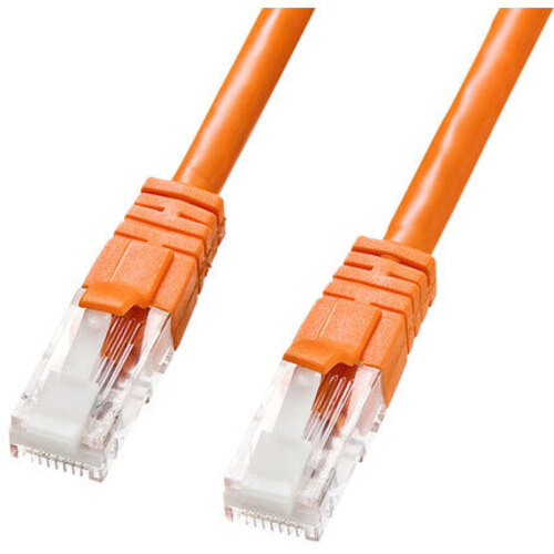 つめ折れ防止カテゴリ６ＬＡＮケーブル（オレンジ・５ｍ）　ＫＢ－Ｔ６ＴＳ－０５ＤＮ　■お取り寄せ品